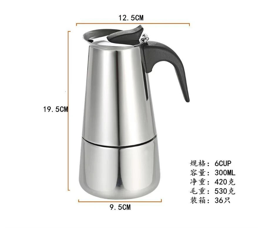 Mocha Coffee Pots Italian Aluminum Octagonal Pot Coffee Cup Maker Tea Maker Portable Coffee Maker