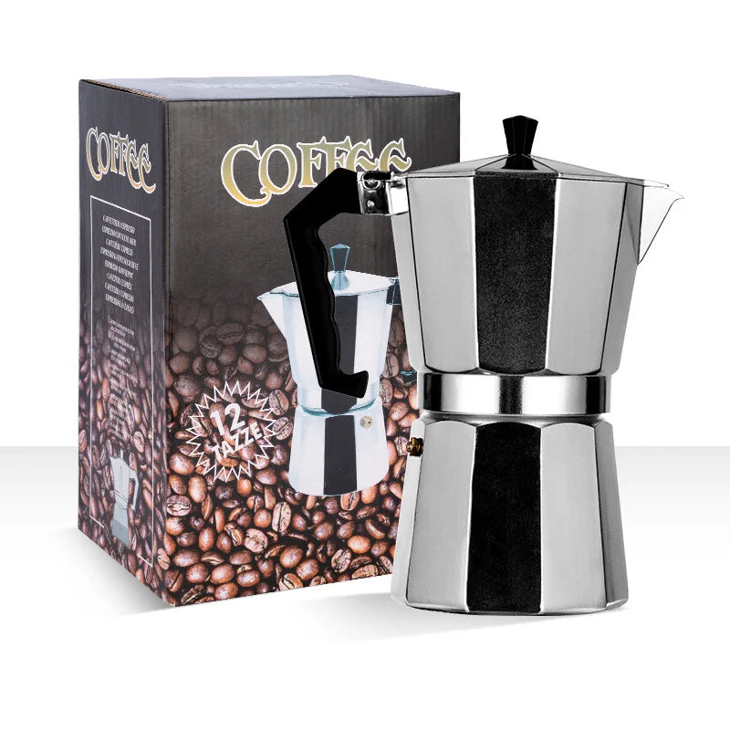Moka Espresso Percolator Alloy Coffee Maker Mocha Pot 300ml 450ml