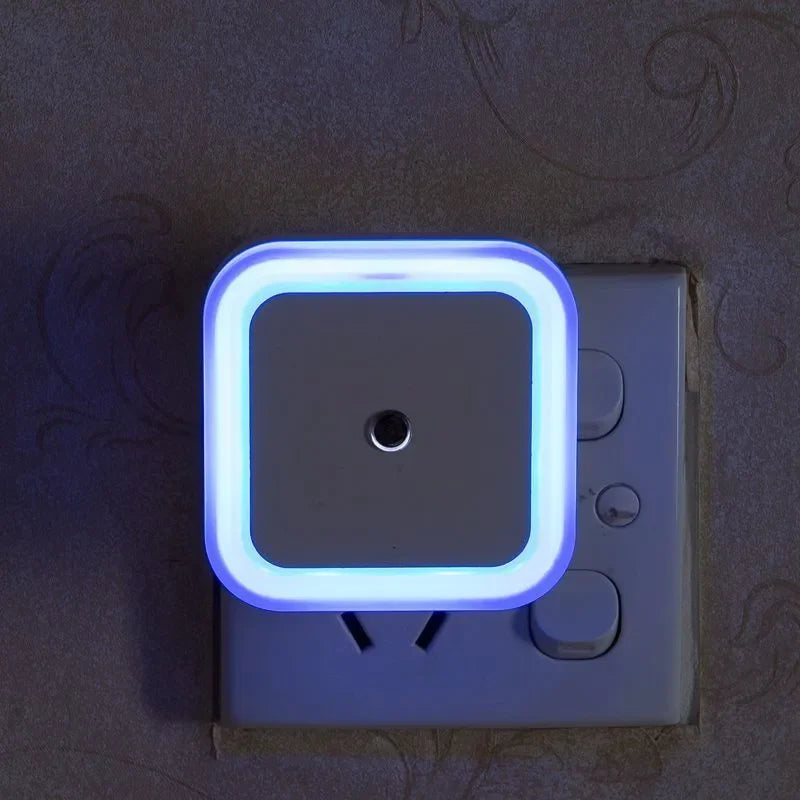 1-4pcs LED Wireless Sensor Night Light EU US Plug Mini Square Night For Baby Children Living Room Bedroom Corridor Lighting Lamp