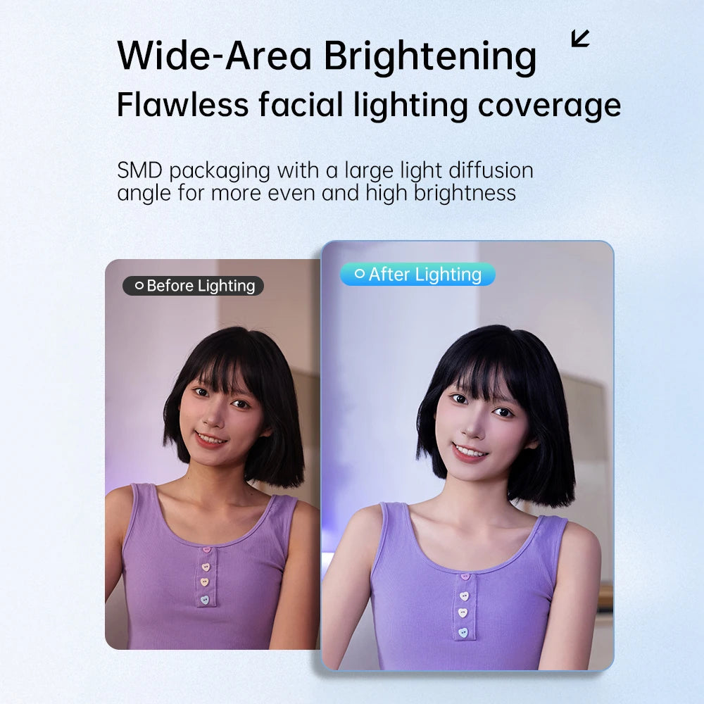 Portable LED Selfie Light Camera Mini Fill Light Rechargeable Phone Night Lights USB Clamp Lamp For Laptop Tablet TikTok Video