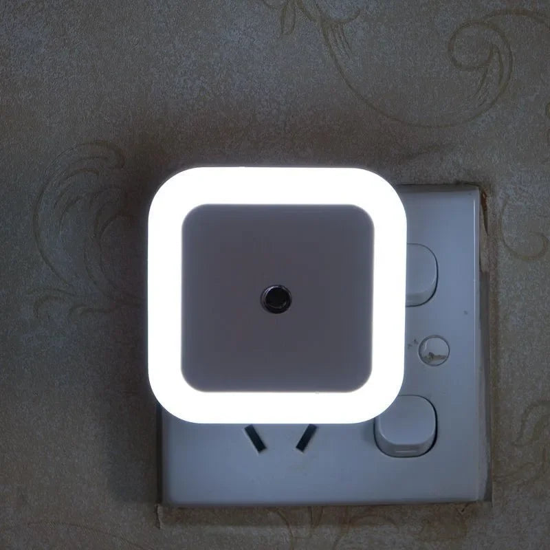 1-4pcs LED Wireless Sensor Night Light EU US Plug Mini Square Night For Baby Children Living Room Bedroom Corridor Lighting Lamp