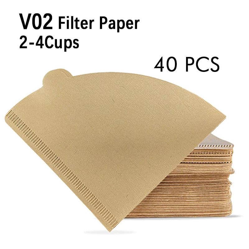 Coffee Dripper Plastic Coffee Filter Cup V shaped 60 Coffee Funnel Spiral Hand Filter Cup Coffee Hand Drip 01/02 Dripper 1-4Cups