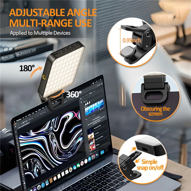 Mini Magnetic Phone Selfie Light For iPhone Magsafe Pocket Light for Tablet Laptop Computer Video TikTok YouTube Filming Makeup