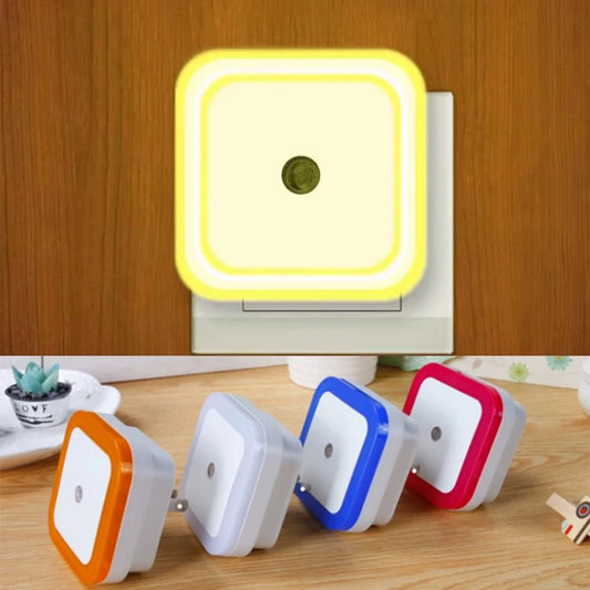 1-4pcs LED Wireless Sensor Night Light EU US Plug Mini Square Night For Baby Children Living Room Bedroom Corridor Lighting Lamp
