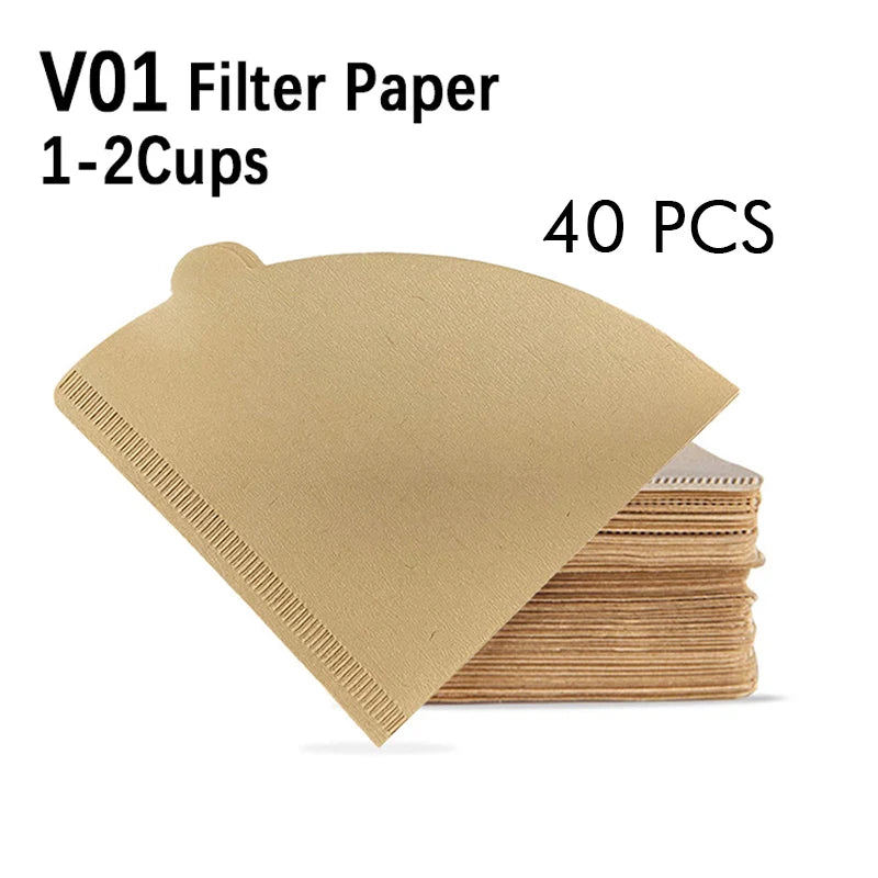 Coffee Dripper Plastic Coffee Filter Cup V shaped 60 Coffee Funnel Spiral Hand Filter Cup Coffee Hand Drip 01/02 Dripper 1-4Cups