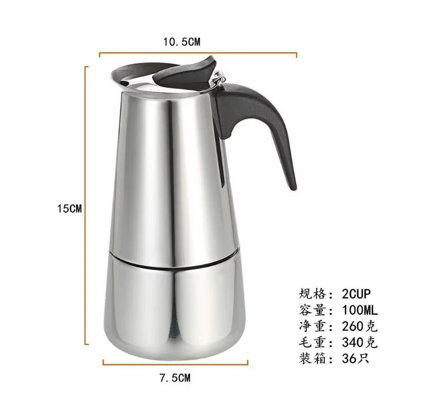 Mocha Coffee Pots Italian Aluminum Octagonal Pot Coffee Cup Maker Tea Maker Portable Coffee Maker