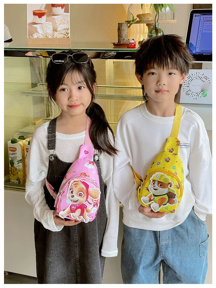 Paw Patrol Kawaii Children's Chest Bag Cute Cartoon Crossbody Bag Fashion Travel Satchel Portable Handbags Purse Backpacks Gifts