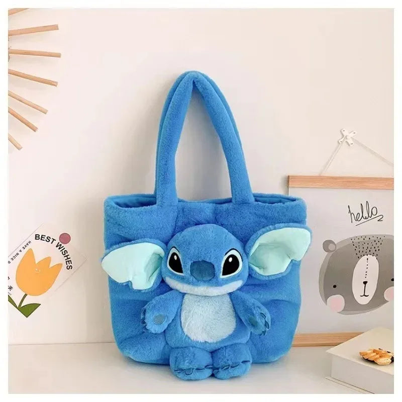 Disney New Cartoon Stitch Plush Children's School Bag Kindergarten Cute Fashion Color Blocking Backpack