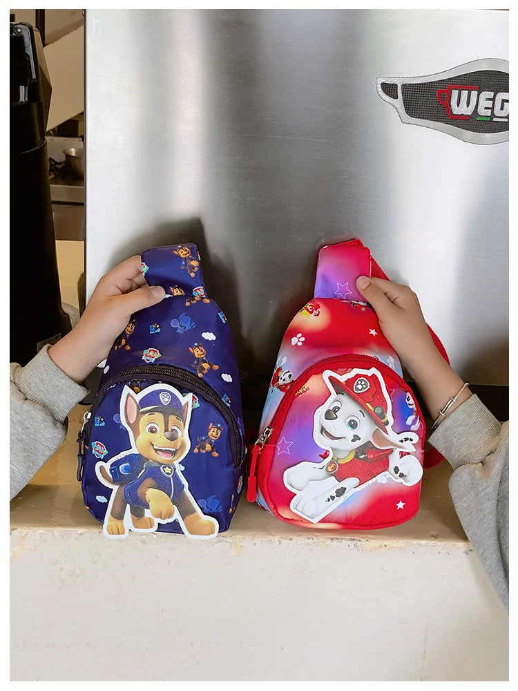 Paw Patrol Kawaii Children's Chest Bag Cute Cartoon Crossbody Bag Fashion Travel Satchel Portable Handbags Purse Backpacks Gifts