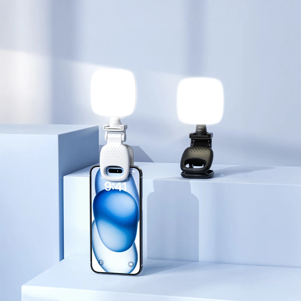 Portable LED Selfie Light Camera Mini Fill Light Rechargeable Phone Night Lights USB Clamp Lamp For Laptop Tablet TikTok Video