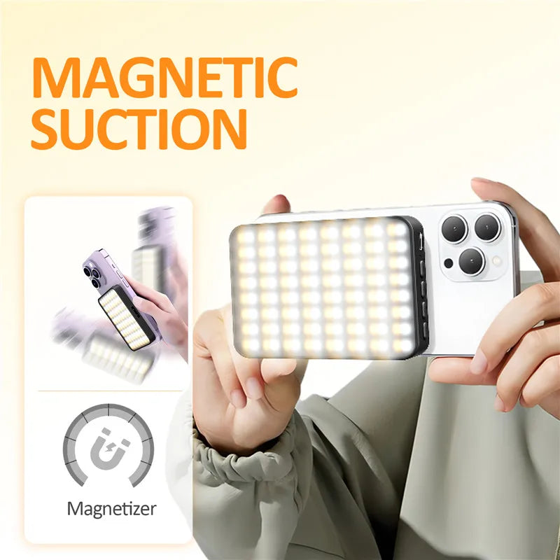 Mini Magnetic Phone Selfie Light For iPhone Magsafe Pocket Light for Tablet Laptop Computer Video TikTok YouTube Filming Makeup