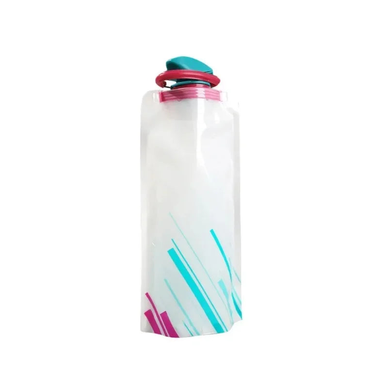 1pc 700ml Portable Ultra Light Folding Soft Water Bag For Outdoor Sports & Camping, With Handle & Hanging Hook Camping Stuff
