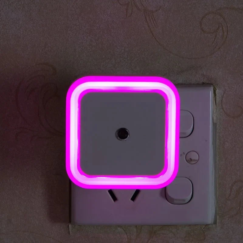 1-4pcs LED Wireless Sensor Night Light EU US Plug Mini Square Night For Baby Children Living Room Bedroom Corridor Lighting Lamp