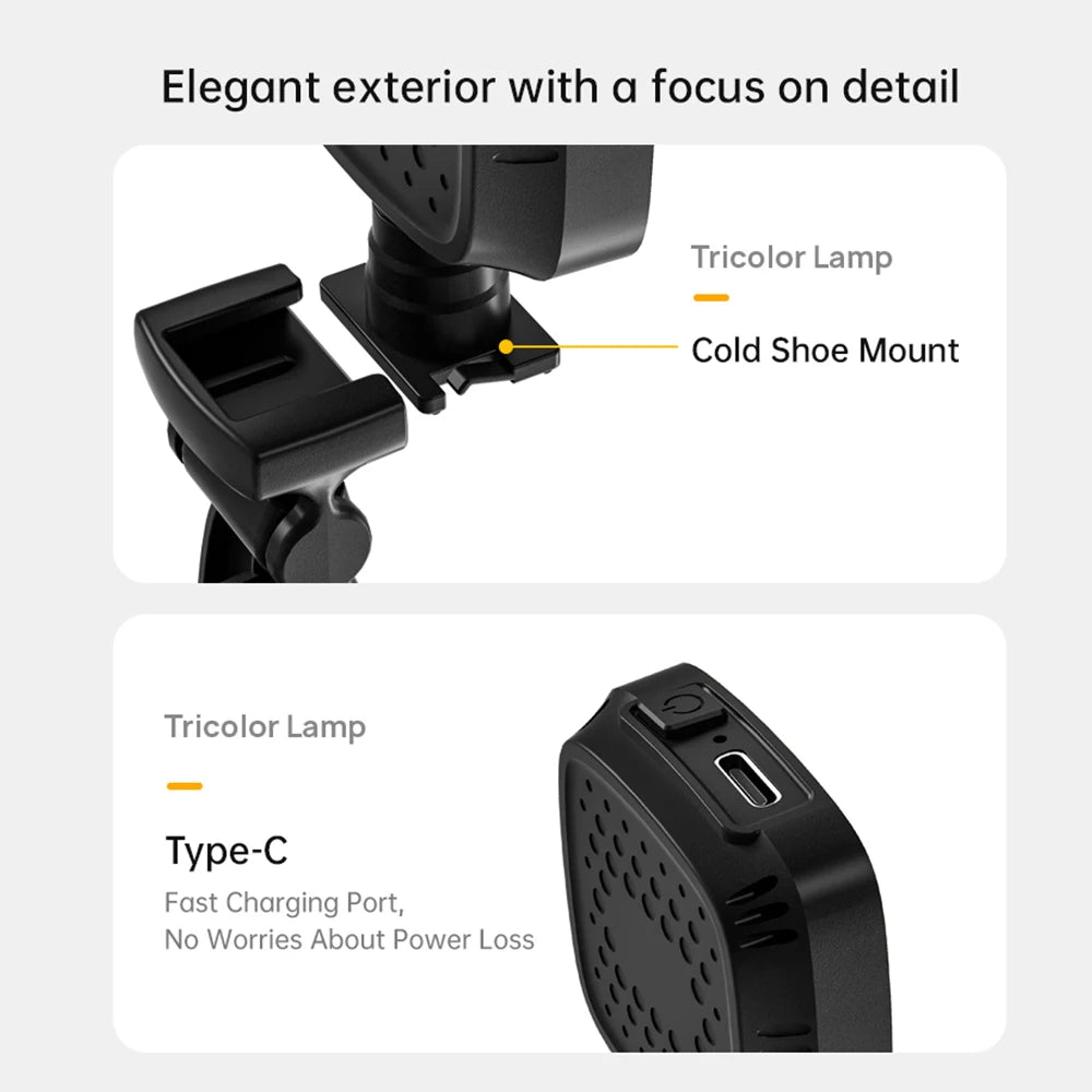 Portable LED Selfie Light Camera Mini Fill Light Rechargeable Phone Night Lights USB Clamp Lamp For Laptop Tablet TikTok Video