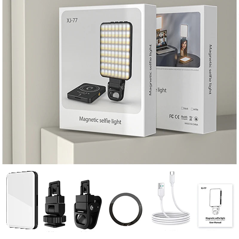 Mini Magnetic Phone Selfie Light For iPhone Magsafe Pocket Light for Tablet Laptop Computer Video TikTok YouTube Filming Makeup