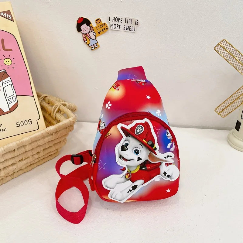 Paw Patrol Kawaii Children's Chest Bag Cute Cartoon Crossbody Bag Fashion Travel Satchel Portable Handbags Purse Backpacks Gifts