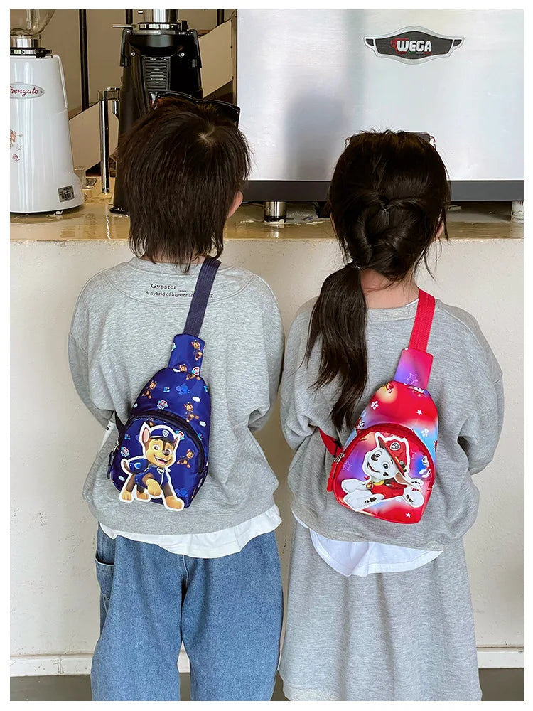 Paw Patrol Kawaii Children's Chest Bag Cute Cartoon Crossbody Bag Fashion Travel Satchel Portable Handbags Purse Backpacks Gifts