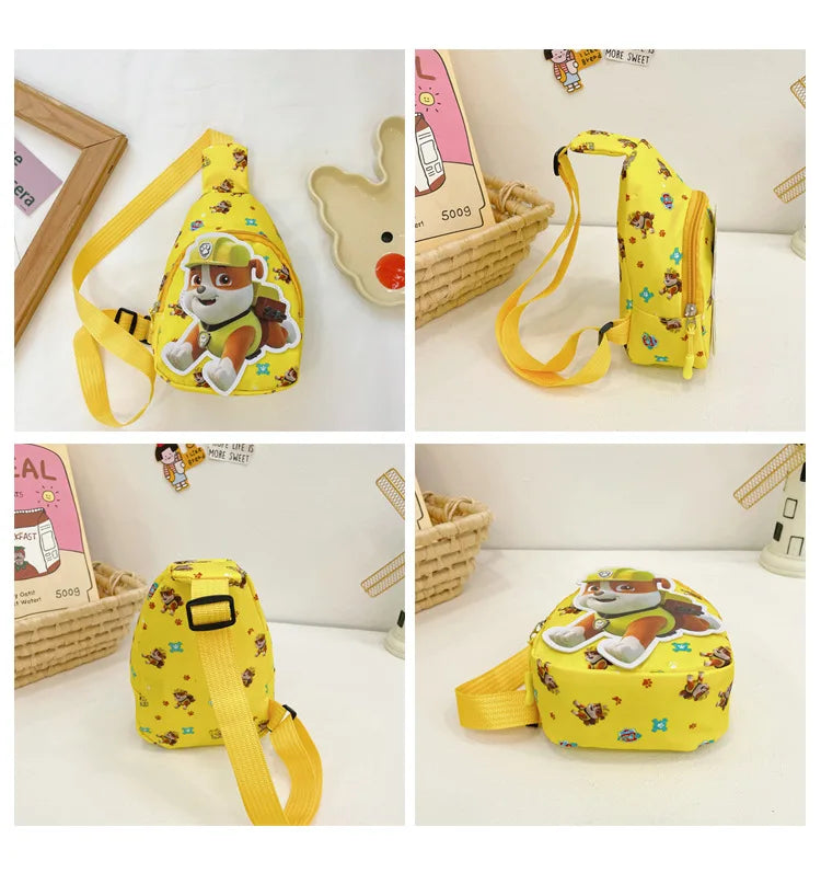 Paw Patrol Kawaii Children's Chest Bag Cute Cartoon Crossbody Bag Fashion Travel Satchel Portable Handbags Purse Backpacks Gifts