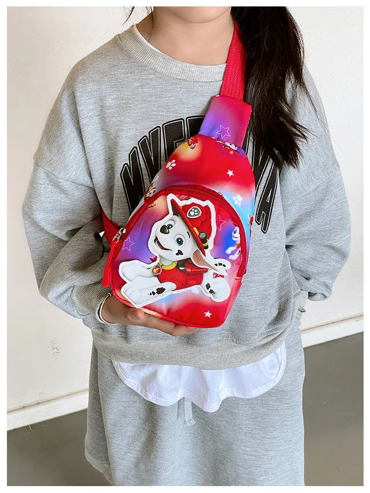 Paw Patrol Kawaii Children's Chest Bag Cute Cartoon Crossbody Bag Fashion Travel Satchel Portable Handbags Purse Backpacks Gifts
