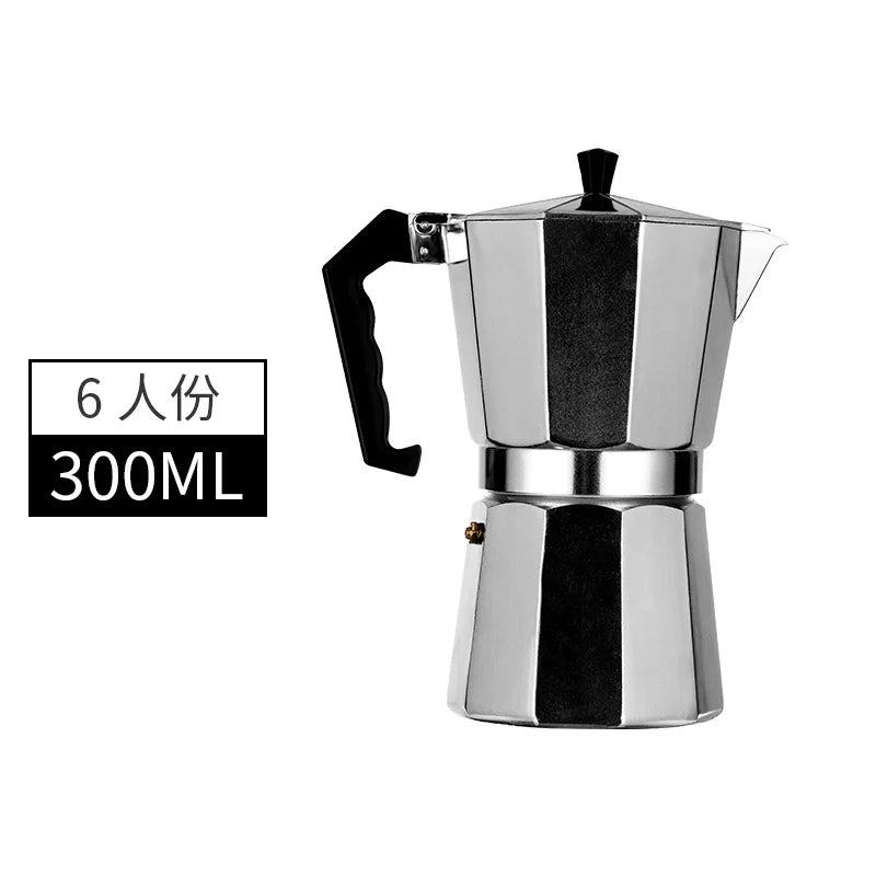 Moka Espresso Percolator Alloy Coffee Maker Mocha Pot 300ml 450ml